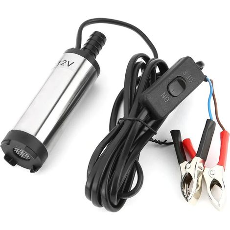 12V Elektropumpe, Wasser- und Ölsaugpumpe, Kraftstoffpumpe 12L/min, Mini-Ölpumpe, Saugpumpe mit Filter, Kfz-Tauchpumpe, Dieselkraftstoffpumpe, 1,5m Edelstahl, Retoo