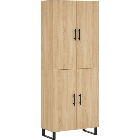 Maison Exclusive - Credenza Rovere Sonoma 69,5x34x180 cm in Legno Multistrato (1/5)