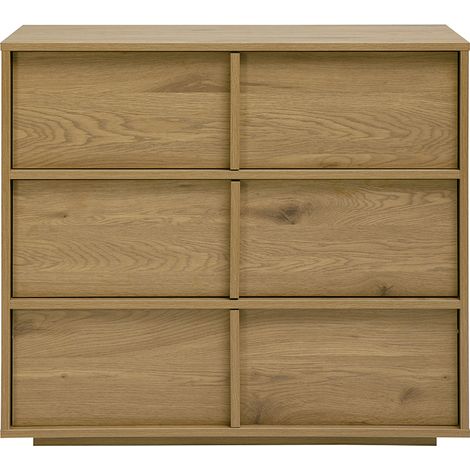 Kommode mit hellem Holzfinish Eiche, 3 Schubladen, B90 cm LOTHAIRE (1/5)