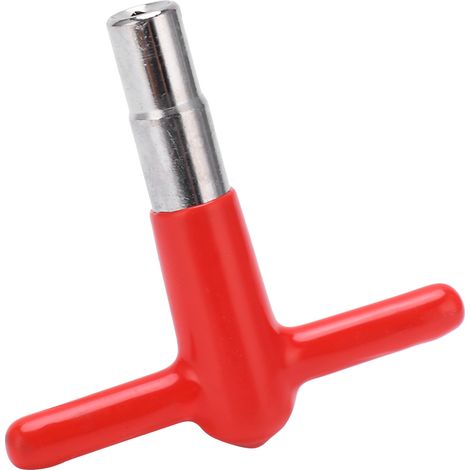 Lot de 4 clés d'accordage de batterie en métal robuste avec poignée en T et revêtement en silicone rouge. (1/5)