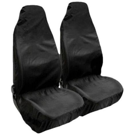 Housses imperméables universelles pour sièges de voiture (lot de 2), dimensions 132 × 54 cm, couleur noire (1/5)