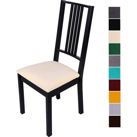 (Beige, 2 pièces) Housses de chaise, housses de chaise universelles lavables, housses de chaise de salle à manger universelles, très faciles à nettoyer et durables, faciles à installer (1/5)