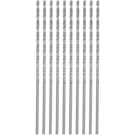 royaluxe-– Lot de 10 forets hélicoïdaux 2mm – Acier HSS haute vitesse – Longueur 200mm pour métal, bois, plastique et PVC – Précision de coupe améliorée - 10pcs