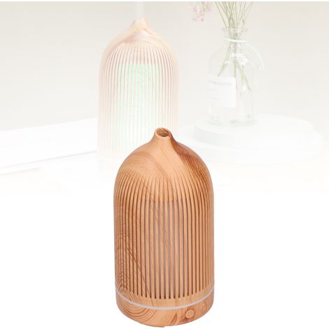 200 ml Mini-Luftbefeuchter mit Hohlkammer, Nachtlicht, 5V USB-betriebenem Aromadiffusor, Holzimitation. (1/5)