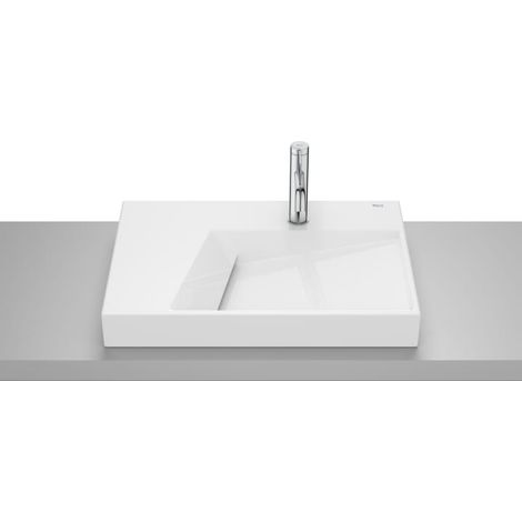 LAVABO SOBRE ENCIMERA HORIZON VIEW 600X420 CON ORIFICIO PARA GRIFERÍA BLANCO