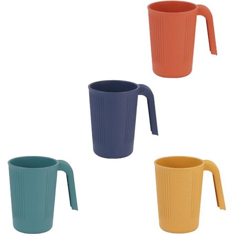 Ensemble de 4 gobelets empilables en PP pour le camping 4 pièces, transparents, 350 ml gobelets à café pour pique-niques, cuisine, utilisation en extérieur cam (1/5)