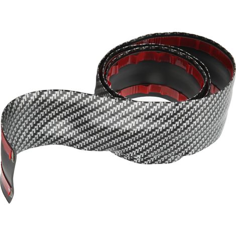 Protège-seuil de porte de voiture en fibre de carbone et caoutchouc, bande adhésive noire antiraysure pour SUV camion 95cm (1/5)