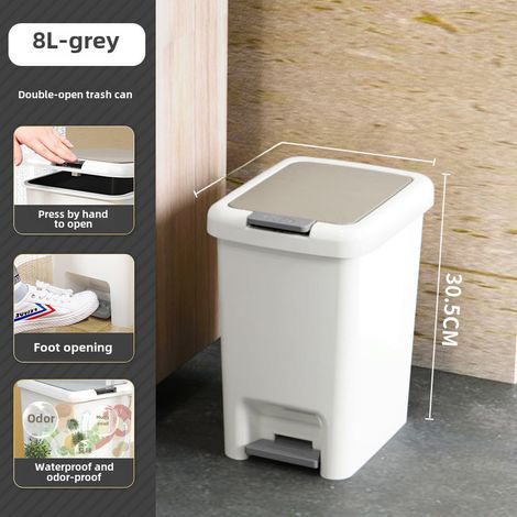 Poubelle Pedon – 8 L – Pression Pied/Main – Design 2025 – Moderne – Compacte – Fonctionnelle (1/5)