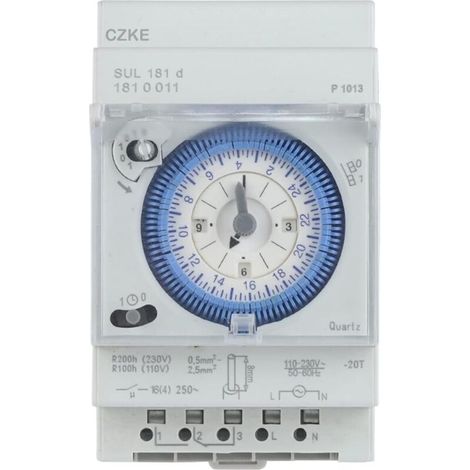 Contrôleur de temps SUL181D minuterie interrupteur horaire intervalle de 15 minutes contrôle toute la journée -12VAC/DCun ouvert un fermé12-380V250VAC16A (1/5)