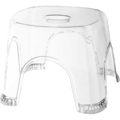 Shower Footstool Acrylic Bathroom Bench Comfortable Portable