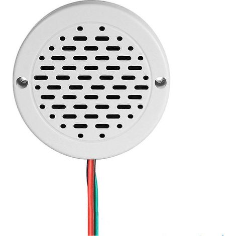 Klaxon d'alarme MP3 enregistrable, compatible avec les vélos et voitures électriques, lecteur de 4 effets sonores de déclenchement, compatible avec les modèles de bus et d'avions, blanc. (1/5)
