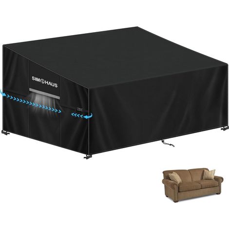 Gartensofa Abdeckung 155x85x81/61cm, Wasserdicht 420D Oxford, für Palettenmöbel (1/5)