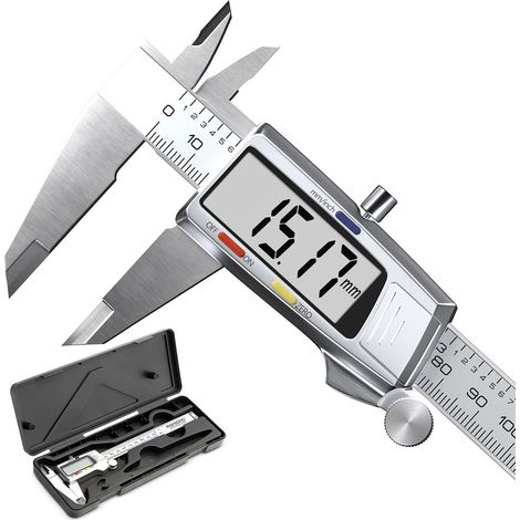 Calibro digitale 150 mm, acciaio temprato, display LCD (1/5)