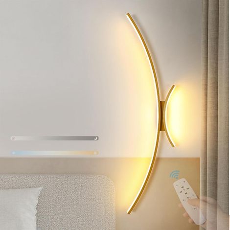 Solaire Longue Extérieur Applique Murale IP65 Étanche Lampe de Mur avec Télécommande LED Lampe Murale 3000K/4000K/6500K Intérieure/Extérieure Acrylique Terrasse Jardin Garage (Lumière Naturelle,100cm) (1/5)