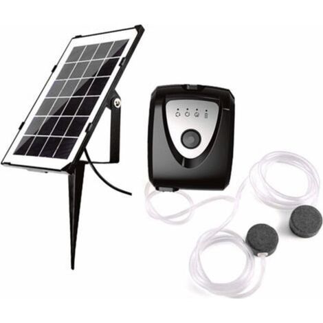 Aérateur solaire pour bassin 3,5 W avec batterie 4000 mAh et port USB, oxygénateur étanche pour étang, jardin et petit plan d'eau (1/5)