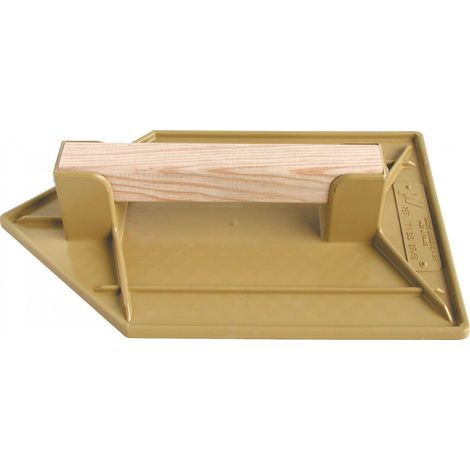 Espátula de plástico ABS amarilla triangular de 18 x 27 cm - Outibat