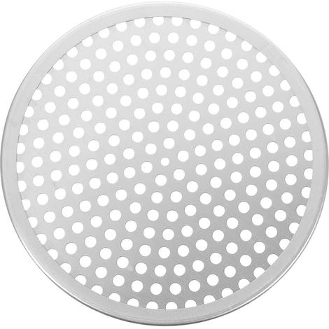 Plaque à pizza perforée en alliage d'aluminium, ustensile de cuisine-23.00X23.00X0.50CM-Silver