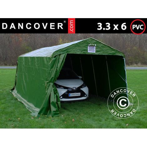 Portable Garage PRO 3.3x6x2.4 m PVC, Green - Dancover