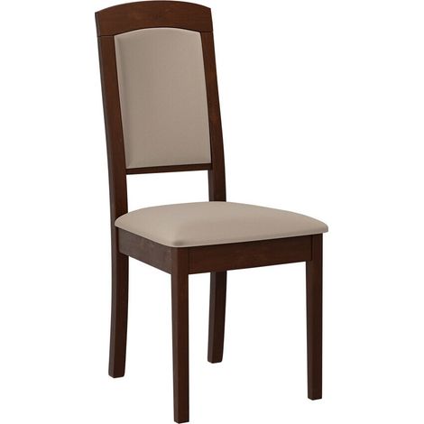 Chaise Victorville 338, Paros 2, 96x47x52cm, Tissu, En bois, Bois