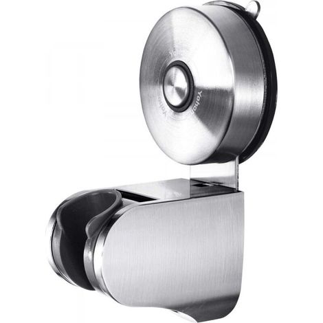 Support Pommeau de Douche à Ventouse Support Mural pour Douchette à Main 4 Modes d'angle Réglable Accessoires de Salle de Bain WC Sans Percage Inox Brossée (1/5)