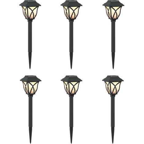 Luci solari da esterno con picchetto 6 pcs Bianco caldo 42 cm vidaXL (1/5)
