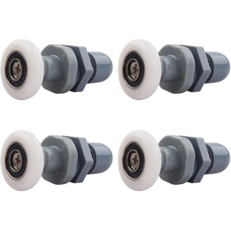 Roulettes Porte de Douche, Roulette Porte Coulissante Douche 4 Pièces pour Rouleau pour Remplacement de Douche Coulissante Verre Porte Coureurs Rouleaux (23MM)