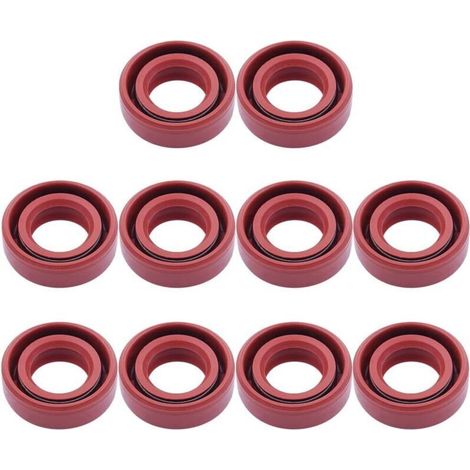 Kit of 10 brown oil seals for MS170/180 chainsaws (15 x 25 x 5 mm) - Chainsaw accessories