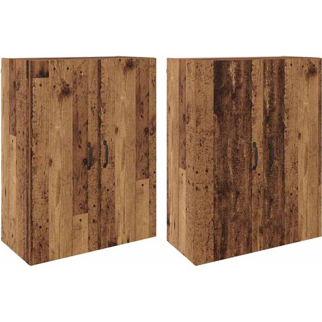 2 pcs Buffet，Bahut， Armoires Murailles Bois ancien 69,5 x 34 x 90 cm CFW16090 (1/5)
