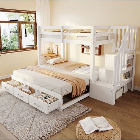 Bett Etagenbett Ausziehbett mit Stauraum 180x190 OKMYHOME (1/5)