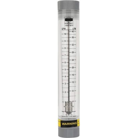 LZM-20G 1-10GPM Acrylic Tube Type Liquid Flow Meter for Water, G3/4in Female Glass Tube (1/5)