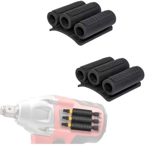 PA Lot de 2 manchons de rangement universels pour embouts de tournevis à percussion, organisateurs de manchons avec adhésif puissant, pouvant être installés sur les tournevis à percussion. (1/4)