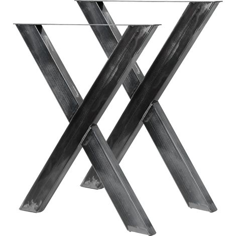 Bastidores para mesa 72x60 cm Acero lacado claro Caballetes Perfil-X Patas de mesa Bricolaje