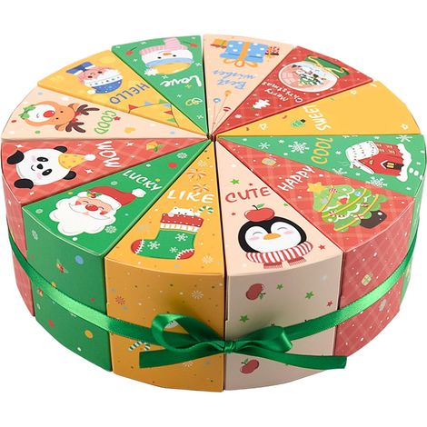Boîte De Calendrier De Lavent - 12 Pièces - En Carton - Pour Confiseries Et Petits Cadeaux - Dimensions 22x2x7 5 Cm
