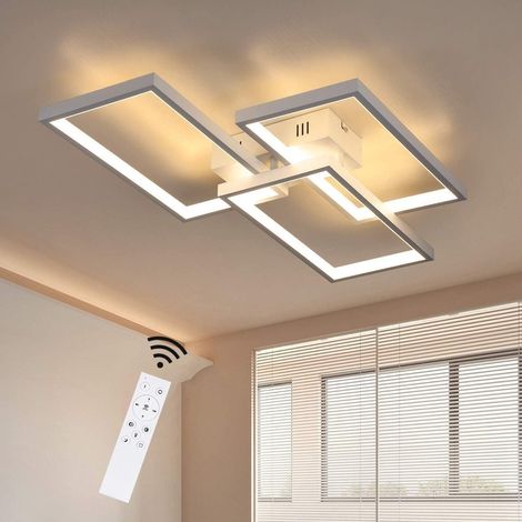 GBLY Plafoniera LED dimmerabile con telecomando 63W Lampada da salotto bianca in metallo Design moderno per camera da letto sala da pranzo salotto studio corridoio ufficio