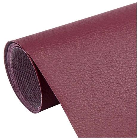 Kit de réparation de patchs en cuir, patchs en cuir auto-adhésifs, patch en cuir auto-adhésif rouge vin (1/5)