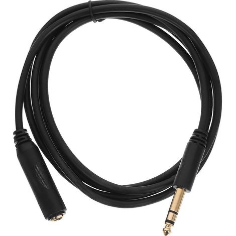 Câble audio 6,35 mm mâle-femelle pour haut-parleur 1/4", rallonge audio-180.00X1.20X1.20CM-Black