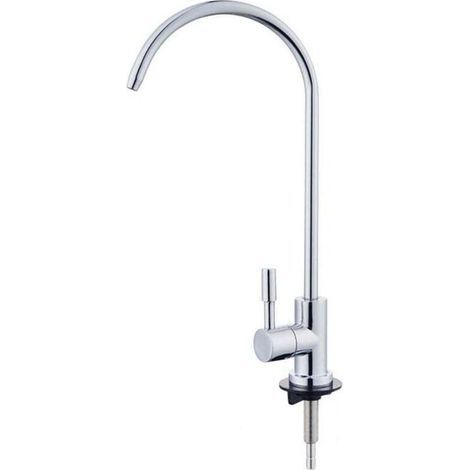 Kitchen faucet, 360° swivel high spout kitchen faucet, single handle kitchen faucet, 2-minute quick-connect single cold water kitchen faucet, kitchen sink - TONCHEA (1/5)