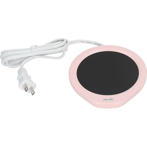 Chauffe-tasse 55°C température constante arrêt automatique, réglable 2 niveaux, prise US 110V, rose (1/5)