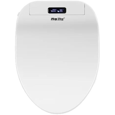 Asiento de inodoro inteligente con bidé, asiento calefactable, pantalla LED, dimensiones 51 x 39 x 12 cm, 110 V-240 V, forma redonda, enchufe europeo. (1/2)