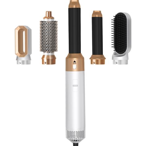 Brosse séchoir multifonction 5 en 1 Airstyler, styler les cheveux avec 5 embouts interchangeables : fer à friser et brosse lissante. Convient aux cheveux courts et longs. (1/5)