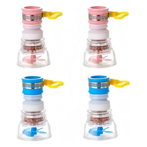 4 Pièces de Robinet Rotatif à 360 Degrés Filtre,Dispositif d'économie d'eau du robinet, d'eau à économie d'eau et anti-éclaboussures pour la cuisine et la salle de bain(rose,bleu) (1/5)