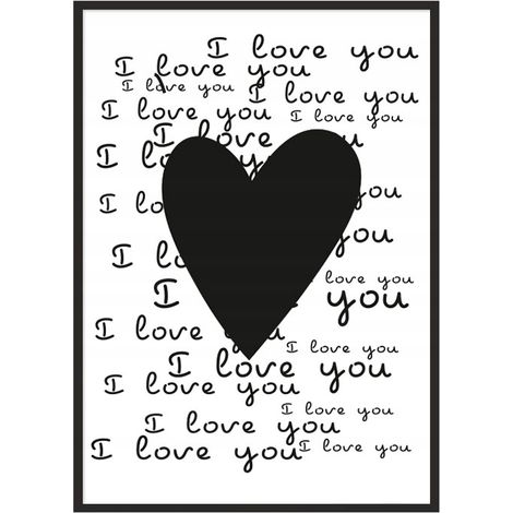 Bild Poster im Rahmen A4 cm Herz Valentinstag PD003 (1/5)