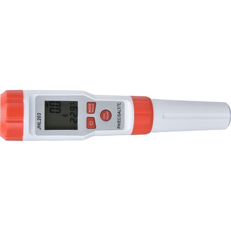 4-in-1-pH-Messgerät, tragbar, automatische Erkennung, Temperaturkompensation, präzises und vielseitig einsetzbares EC-Messgerät für pH-Wert, EC-Wert und Salzgehalt. (1/5)