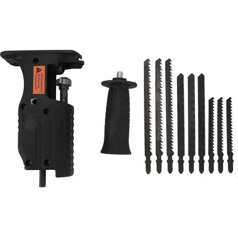 Adaptateur pour scie alternative portable, accessoire modifié pour perceuses électriques avec 9 lames de scie de rechange