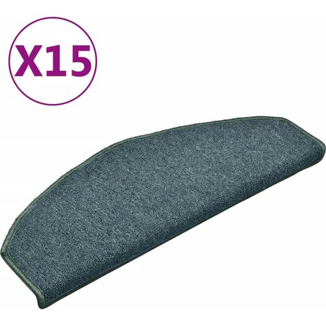 Tapis d'escalier 15 pcs,Marches d'escalier 65 x 24 x 4 cm Vert foncé Demi-rond Grand CFW161141 (1/5)