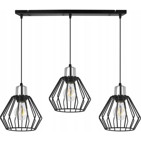 Hängelampe, Deckenleuchter, Drahtschirm, LED