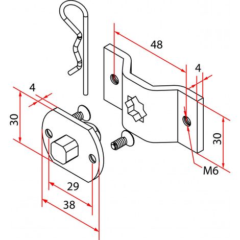 Tm2 Sup35 - Omega+Sq.Pin Support1Pc FAAC