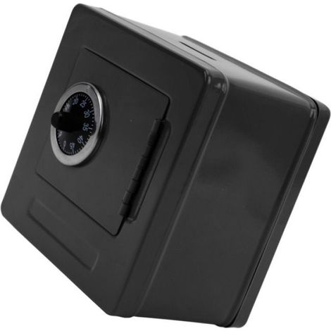 Boîte de mot de passe Boîte à mot de passe en métal Durable, boîte de rangement d'argent avec mot de auto coffret Noir (1/4)