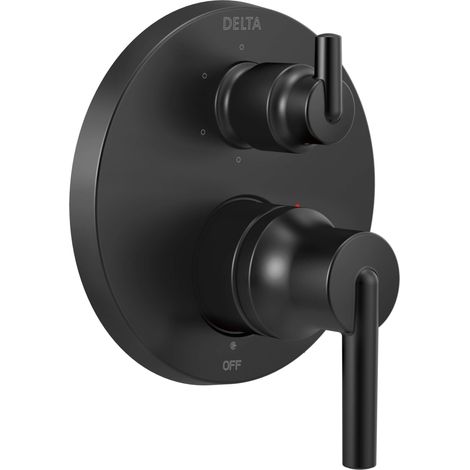 Delta Faucet T24959-BL Contemporaneo Monitor Serie 14 Valvola 6 Impostazioni Integrato Doccia Trim con Deviatore, Nero Opaco