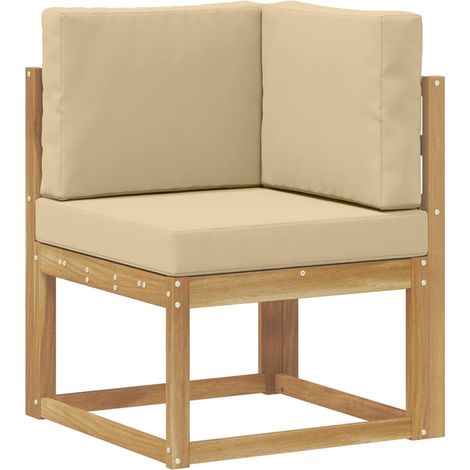 Maison Exclusive - Outdoor Ecksofa Massivholz Akazie Weiß